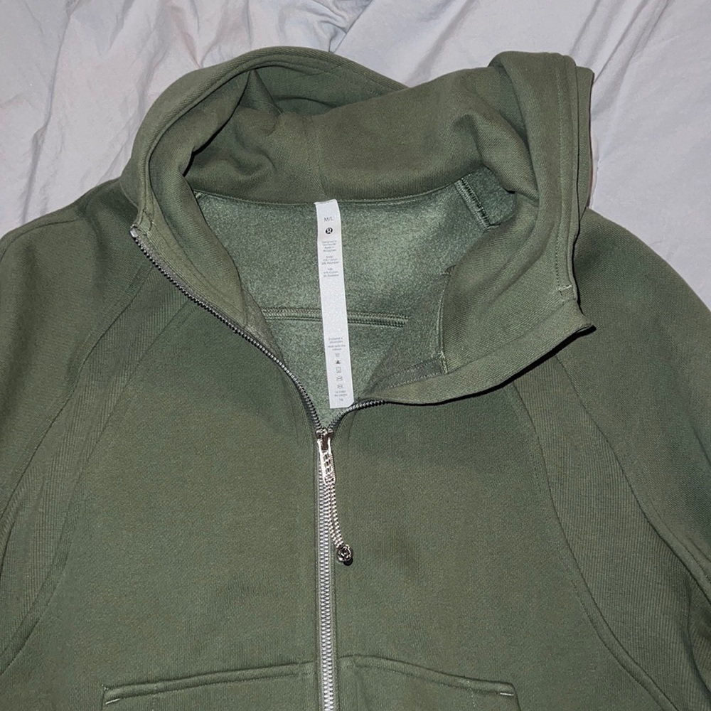 Lululemon Olive green scuba full zip jacket M/L